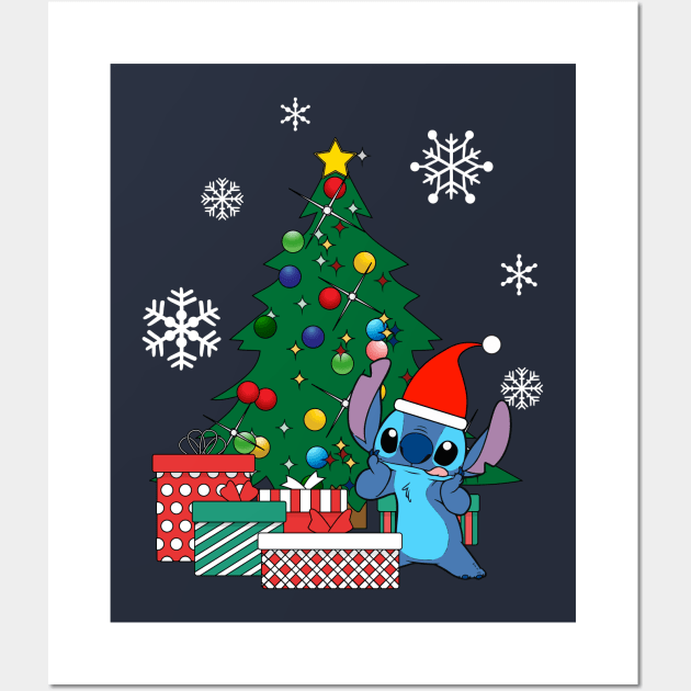 Stitch Christmas Tree Lilo And Stitch Wall Art by Nova5